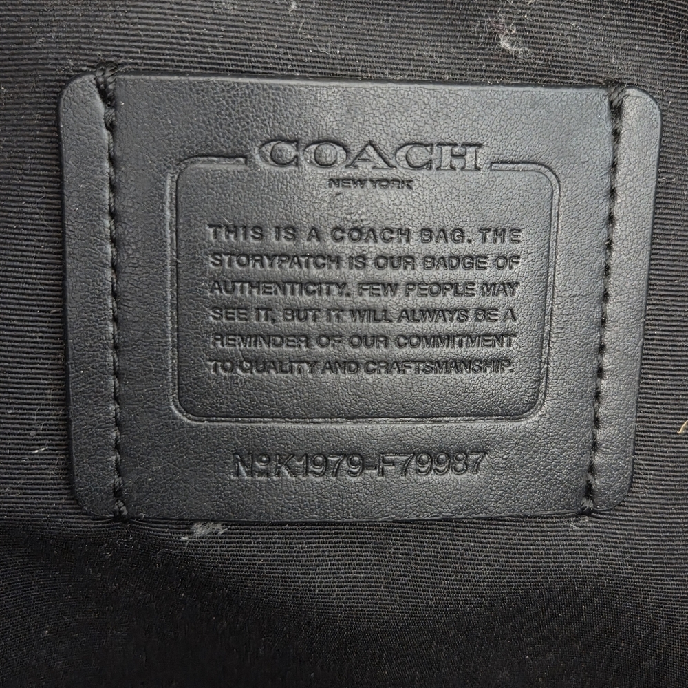 Coach Signature Tote Bag Brown and Black - Picture 14 of 16